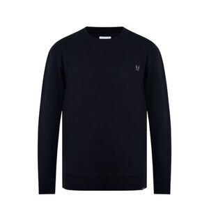 Firetrap Mens Logo Regular Sweater Top / Black